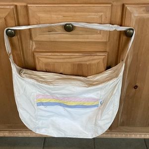 Vintage Waterfalls white shoulder bag